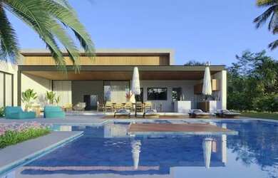 Imagem: A casa em condomínio possui 5 Dormitórios, 5 Banheiros, 566m²