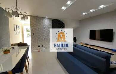 Imagem: A casa em condomínio possui 3 Dormitórios, 2 Banheiros, 2