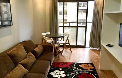 Imagem: O studio para alugar possui 1 Dormitório, 1 Banheiro e 55m²