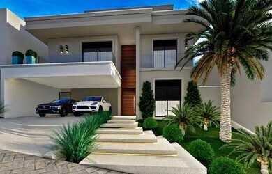 Imagem: A casa em condomínio possui 4 Dormitórios, 5 Banheiros, 4