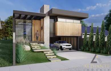 Imagem: A casa possui 3 Dormitórios, 4 Banheiros, 3 Vagas na garagem