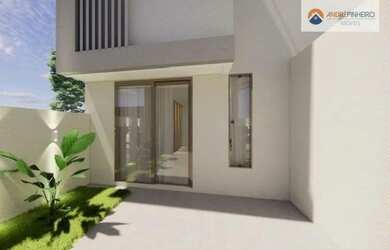 Imagem: A casa em condomínio possui 3 Dormitórios, 1 Banheiro, 2 Vagas