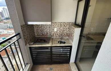 Imagem: O apartamento possui 1 Dormitório, 1 Banheiro, 1 Vaga na garagem