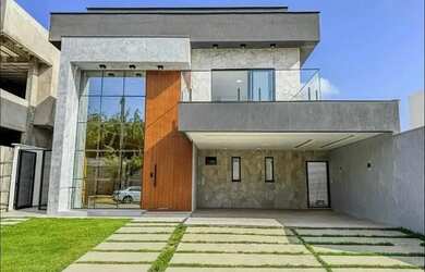 Imagem: A casa em condomínio possui 5 Dormitórios, 5 Banheiros, 4