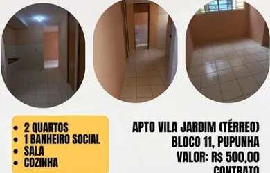 Imagem: O apartamento para alugar possui 2 Dormitórios e 1 Banheiro