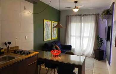 Imagem: O apartamento possui 2 Dormitórios, 1 Banheiro, 1 Vaga na garagem