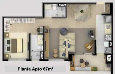 Imagem 12: Apartamento para venda tem 67 metros quadrados com 2 quartos em Centro...