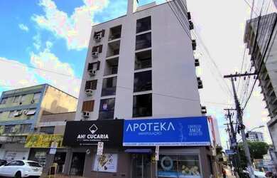 Imagem: O apartamento possui 1 Dormitório, 1 Banheiro, 1 Vaga na garagem