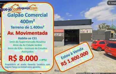 Imagem 1: Galpão, 400 m² - venda por R$ 1.800.000 ou aluguel por R$ 8.340/mês...