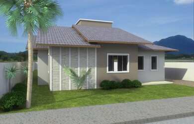 Imagem: A casa possui 3 Dormitórios, 1 Banheiro, 3 Vagas na garagem