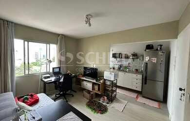 Imagem: O apartamento possui 1 Dormitório, 1 Banheiro, 1 Vaga na garagem