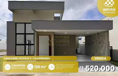 Imagem: A casa possui 3 Dormitórios, 3 Banheiros, 2 Vagas na garagem