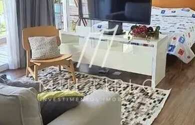 Imagem: O apartamento possui 1 Dormitório, 1 Banheiro, 1 Vaga na garagem