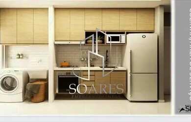 Imagem: O apartamento possui 2 Dormitórios, 1 Banheiro, 1 Vaga na garagem