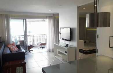 Imagem: O apartamento possui 1 Dormitório, 1 Banheiro, 1 Vaga na garagem