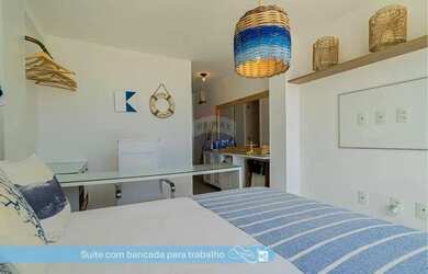 Imagem: O apartamento possui 1 Dormitório, 2 Banheiros, 1 Vaga na garagem