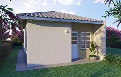 Imagem: A casa em condomínio possui 2 Dormitórios, 1 Banheiro, 2 Vagas