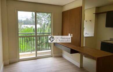 Imagem: O apartamento possui 1 Dormitório, 1 Banheiro, 1 Vaga na garagem