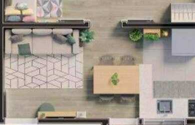 Imagem: O apartamento possui 2 Dormitórios, 1 Banheiro, 48m² de Área