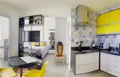 Imagem: O apartamento à venda possui 1 Dormitório, 1 Banheiro, 1 Vaga