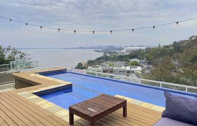 Imagem: O apartamento na cobertura possui 3 Dormitórios, 4 Banheiros