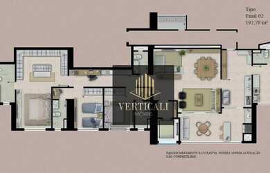 Imagem: O apartamento possui 3 Dormitórios, 5 Banheiros, 3 Vagas na