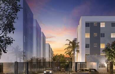 Imagem: O apartamento possui 2 Dormitórios, 1 Banheiro, 1 Vaga na garagem