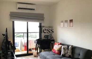 Imagem: O apartamento possui 1 Dormitório, 1 Banheiro, 1 Vaga na garagem