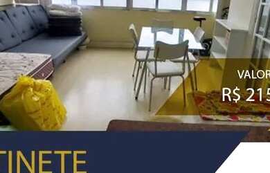 Imagem: A kitnet possui 1 Dormitório, 1 Banheiro, 1 Vaga na garagem