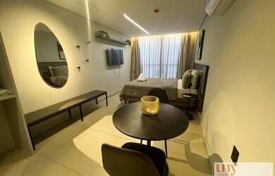 Imagem 4: Porteira fechada Flat novo térreo com 28 m² pé na areia no Jardim Oceania