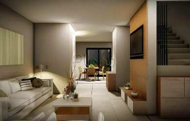 Imagem: A casa em condomínio possui 3 Dormitórios, 3 Banheiros, 2