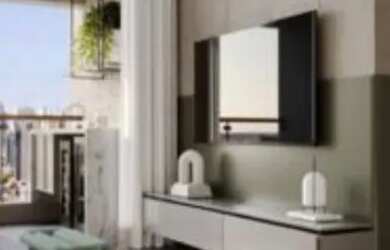 Imagem: O apartamento possui 1 Dormitório, 1 Banheiro, 1 Vaga na garagem