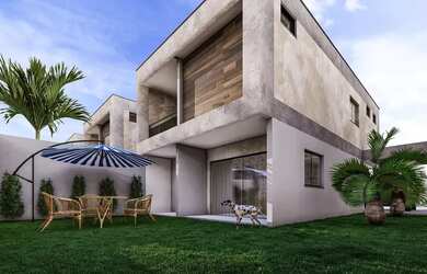 Imagem: A casa em condomínio possui 4 Dormitórios, 4 Banheiros, 3