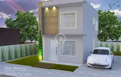 Imagem: A casa possui 2 Dormitórios, 2 Banheiros, 2 Vagas na garagem