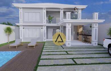 Imagem: A casa possui 4 Dormitórios, 3 Banheiros, 5 Vagas na garagem