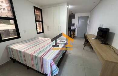 Imagem: O studio possui 1 Dormitório, 1 Banheiro, 1 Vaga na garagem