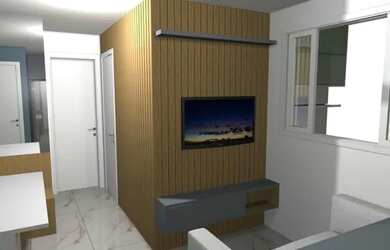 Imagem: O apartamento possui 2 Dormitórios, 1 Banheiro, 1 Vaga na garagem