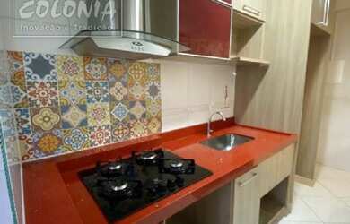 Imagem: O apartamento possui 2 Dormitórios, 1 Banheiro, 1 Vaga na garagem