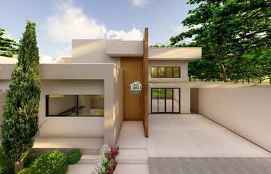 Imagem: A casa possui 3 Dormitórios, 2 Banheiros, 2 Vagas na garagem