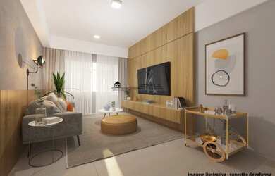 Imagem: O apartamento possui 3 Dormitórios, 1 Banheiro, 1 Vaga na garagem