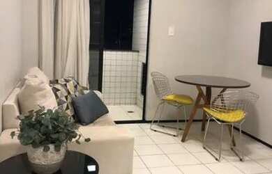 Imagem: O apartamento possui 1 Dormitório, 1 Banheiro, 1 Vaga na garagem