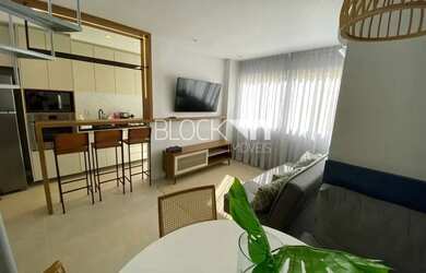 Imagem: O apartamento na cobertura possui 1 Dormitório, 2 Banheiros