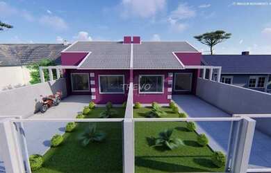 Imagem: A casa possui 3 Dormitórios, 2 Banheiros, 2 Vagas na garagem