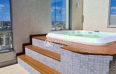 Imagem: O apartamento na cobertura possui 3 Dormitórios, 4 Banheiros