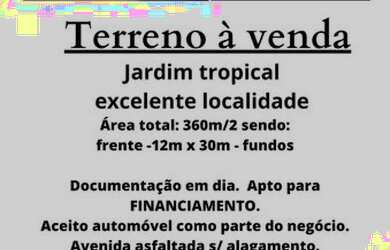 Imagem: O terreno possui 360m² de Área e está localizado em Equatorial
