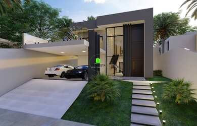 Imagem: A casa e possui 4 Dormitórios, Suítes, 2 Banheiros, 4 Vagas