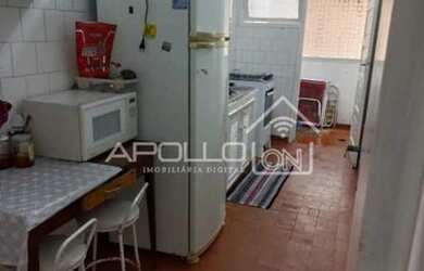 Imagem: O apartamento possui 1 Dormitório, 1 Banheiro, 1 Vaga na garagem