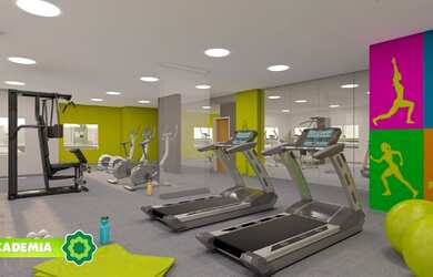 Imagem: O apartamento possui 2 Dormitórios, 1 Banheiro, 1 Vaga na garagem