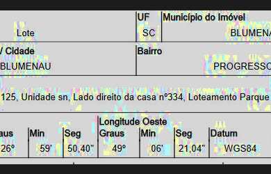 Imagem 3: TERRENO à venda por R$ 58.781,70 no bairro Progresso - BLUMENAU / SC