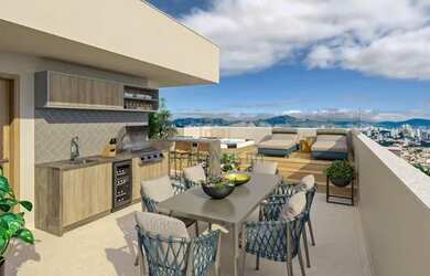 Imagem: O apartamento possui 2 Dormitórios, 1 Banheiro, 1 Vaga na garagem